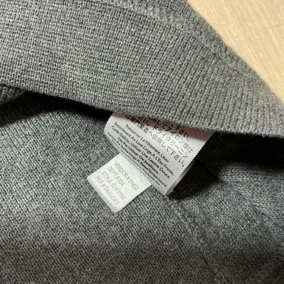 Eddie Bauer Mens Gray Knit Henley Thermal Long Sleeve Crewneck Cotton Sweater XL - Picture 6 of 6